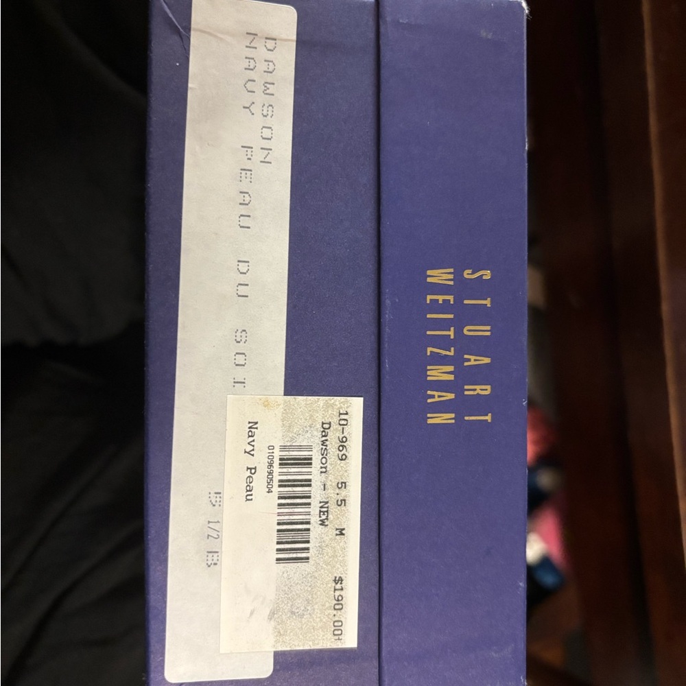 Vintage Stuart Weitzman DAWSON NAVY
PEAU DU SOIE 5 1/2 - Picture 12 of 16